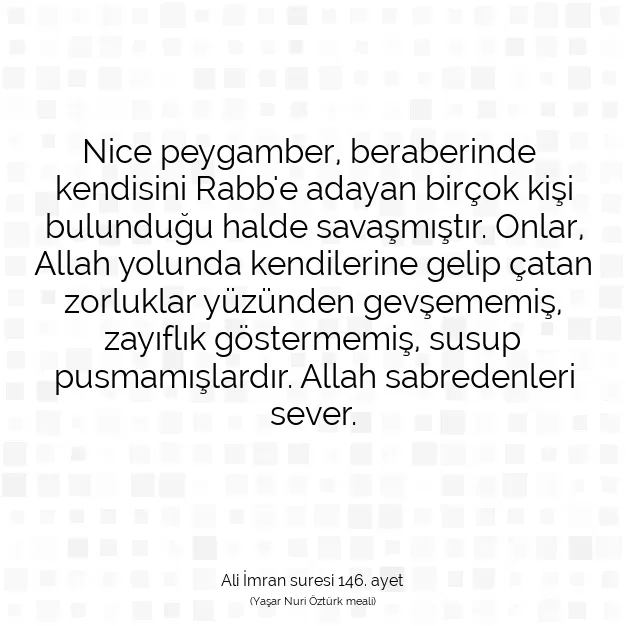 Ayetbul | Kuran Mealleri | Quran | Ali İmran suresi 146. ayet