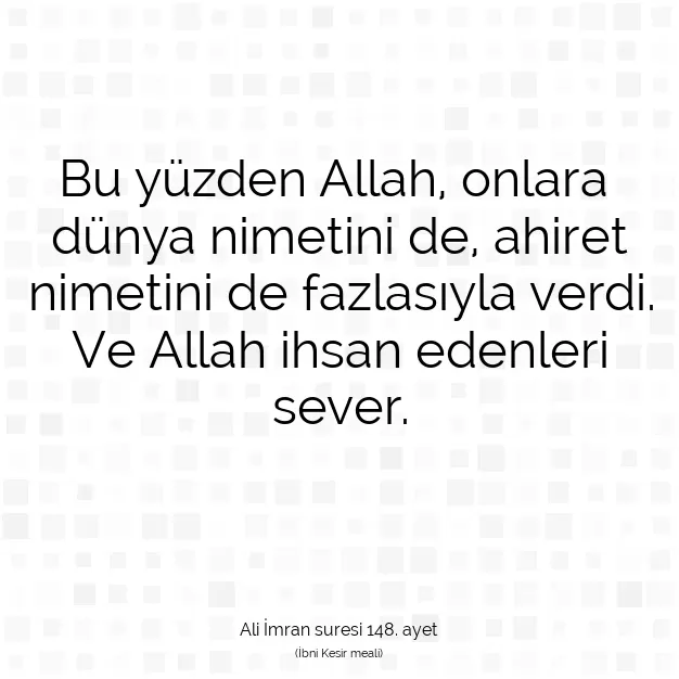 Ayetbul | Kuran Mealleri | Quran | Ali İmran suresi 148. ayet