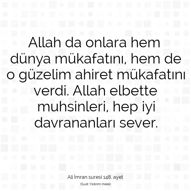 Ayetbul | Kuran Mealleri | Quran | Ali İmran suresi 148. ayet