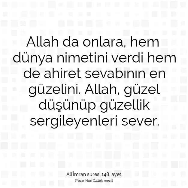 Ayetbul | Kuran Mealleri | Quran | Ali İmran suresi 148. ayet