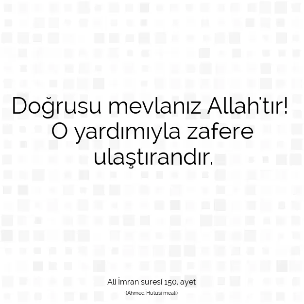 Ayetbul | Kuran Mealleri | Quran | Ali İmran suresi 150. ayet