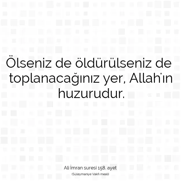 Ayetbul | Kuran Mealleri | Quran | Ali İmran suresi 158. ayet