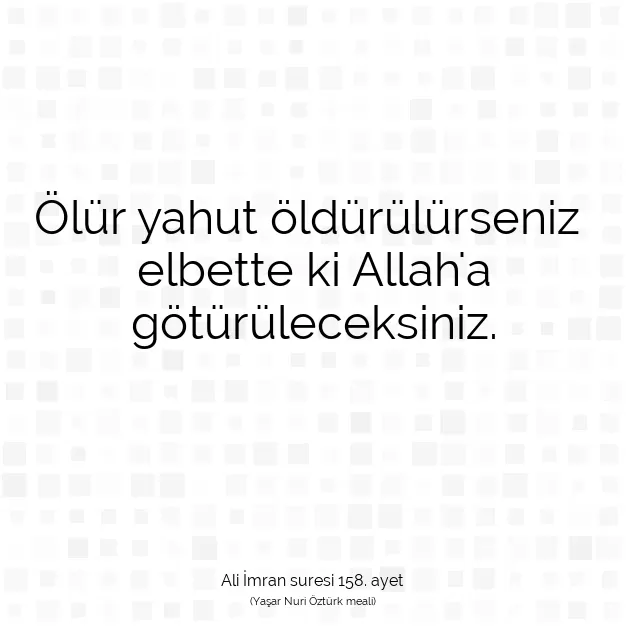 Ayetbul | Kuran Mealleri | Quran | Ali İmran suresi 158. ayet