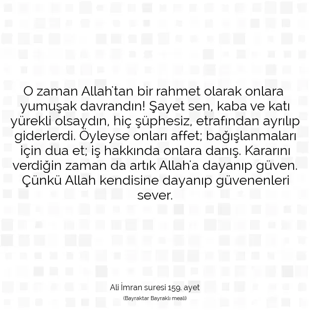 Ayetbul | Kuran Mealleri | Quran | Ali İmran suresi 159. ayet