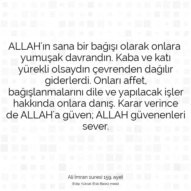 Ayetbul | Kuran Mealleri | Quran | Ali İmran suresi 159. ayet