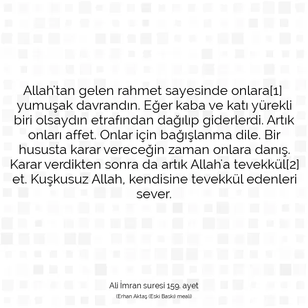 Ayetbul | Kuran Mealleri | Quran | Ali İmran suresi 159. ayet