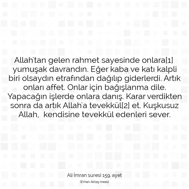 Ayetbul | Kuran Mealleri | Quran | Ali İmran suresi 159. ayet