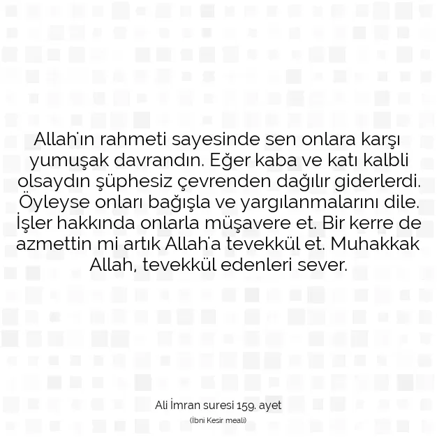 Ayetbul | Kuran Mealleri | Quran | Ali İmran suresi 159. ayet