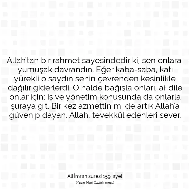 Ayetbul | Kuran Mealleri | Quran | Ali İmran suresi 159. ayet