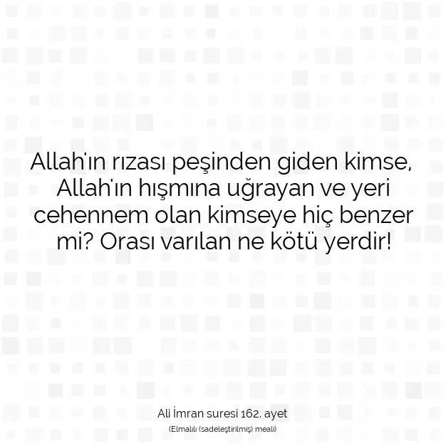 Ayetbul | Kuran Mealleri | Quran | Ali İmran suresi 162. ayet