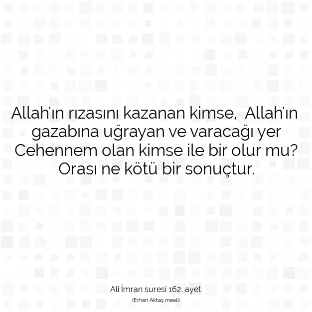 Ayetbul | Kuran Mealleri | Quran | Ali İmran suresi 162. ayet