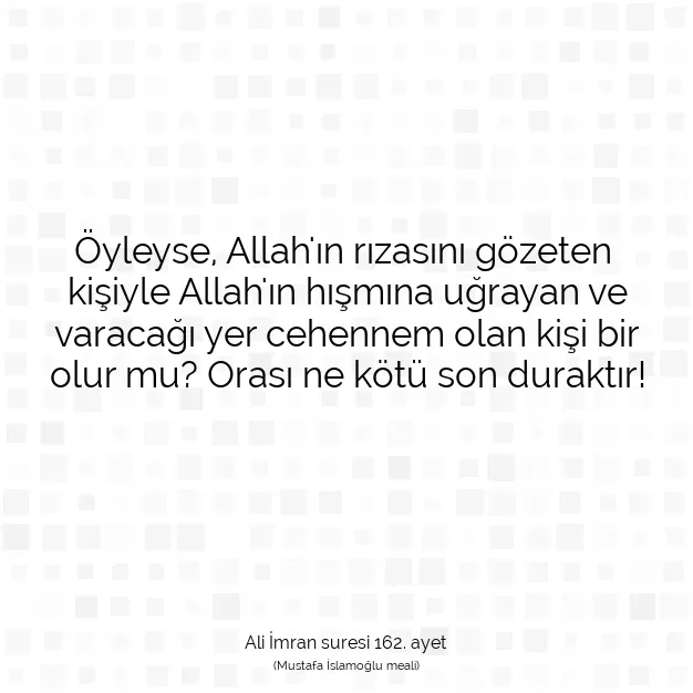 Ayetbul | Kuran Mealleri | Quran | Ali İmran suresi 162. ayet