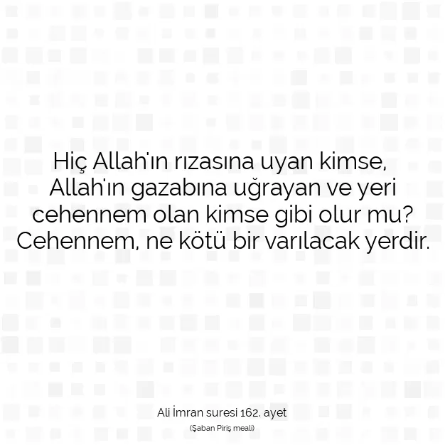 Ayetbul | Kuran Mealleri | Quran | Ali İmran suresi 162. ayet