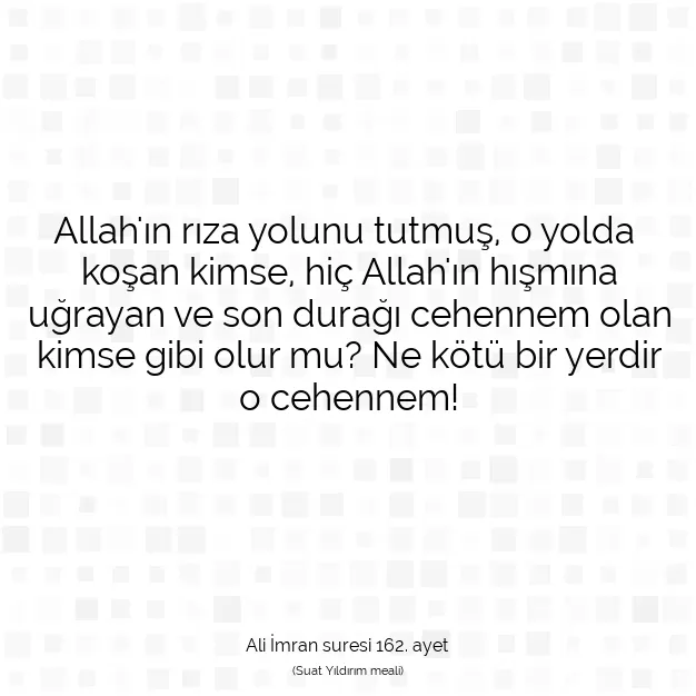 Ayetbul | Kuran Mealleri | Quran | Ali İmran suresi 162. ayet