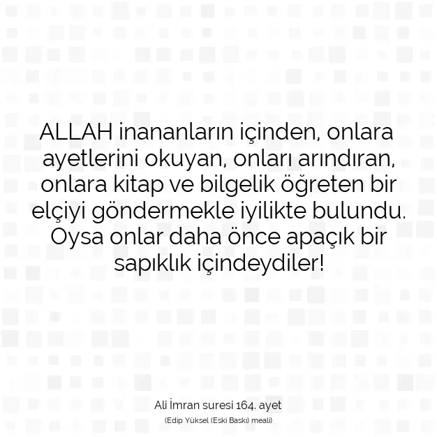 Ayetbul | Kuran Mealleri | Quran | Ali İmran suresi 164. ayet