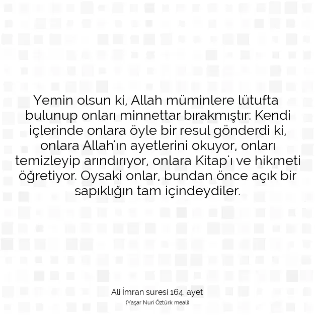 Ayetbul | Kuran Mealleri | Quran | Ali İmran suresi 164. ayet