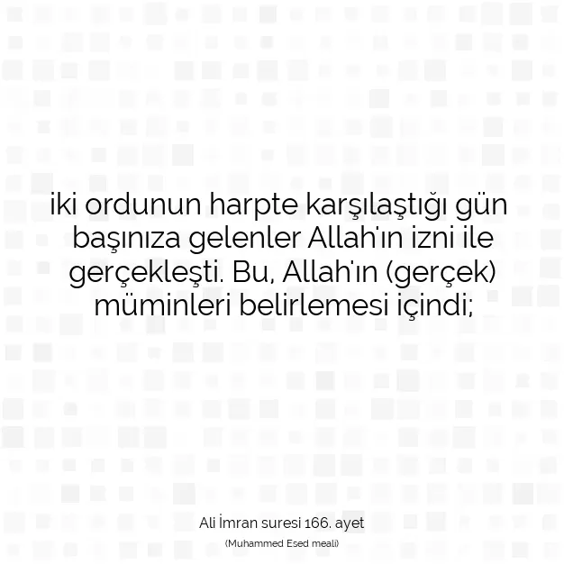 Ayetbul | Kuran Mealleri | Quran | Ali İmran suresi 166. ayet