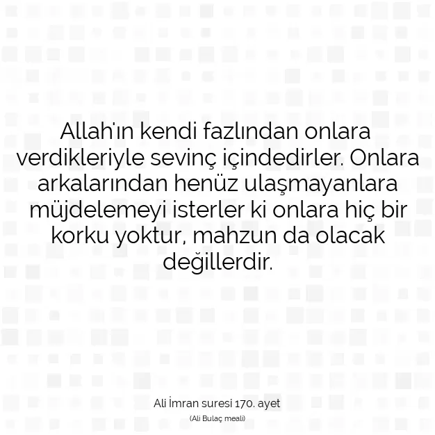 Ayetbul | Kuran Mealleri | Quran | Ali İmran suresi 170. ayet