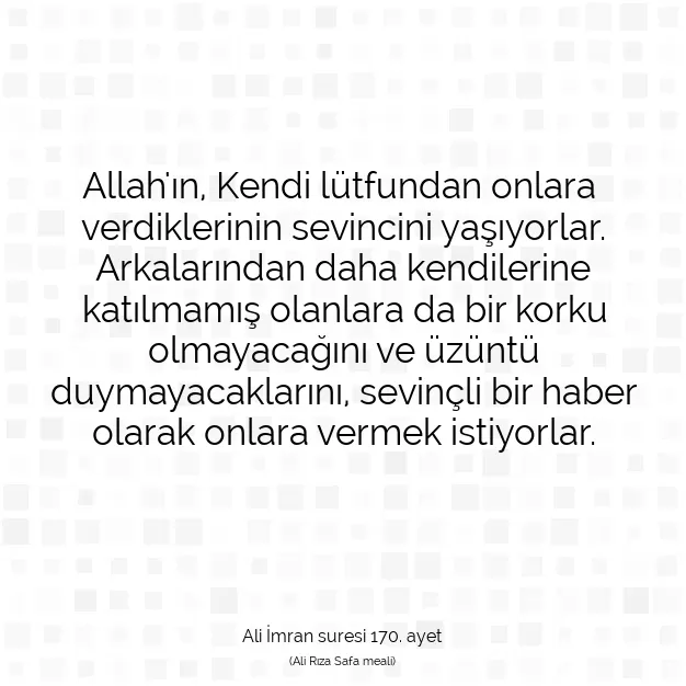 Ayetbul | Kuran Mealleri | Quran | Ali İmran suresi 170. ayet