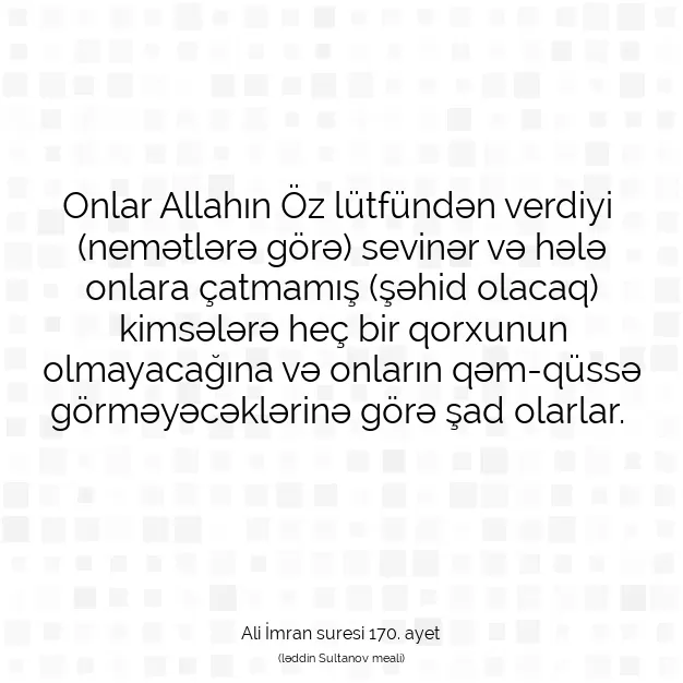 Ayetbul | Kuran Mealleri | Quran | Ali İmran suresi 170. ayet