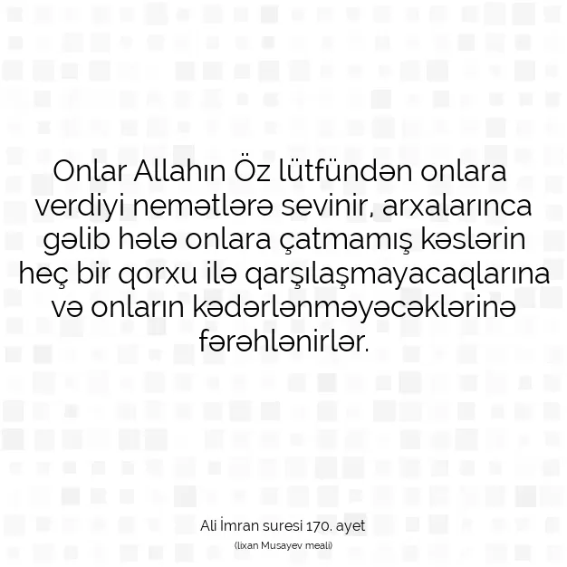 Ayetbul | Kuran Mealleri | Quran | Ali İmran suresi 170. ayet