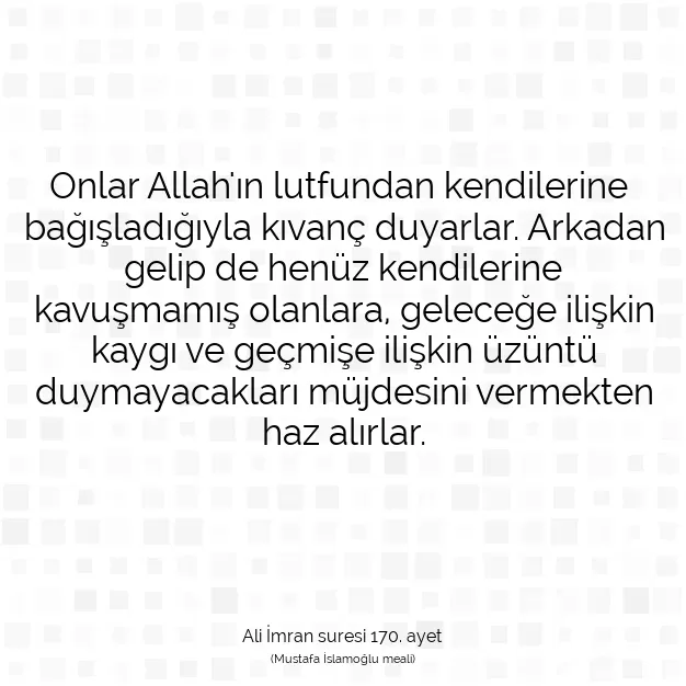 Ayetbul | Kuran Mealleri | Quran | Ali İmran suresi 170. ayet