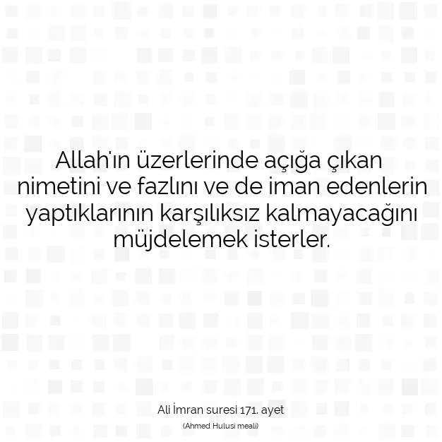 Ayetbul | Kuran Mealleri | Quran | Ali İmran suresi 171. ayet