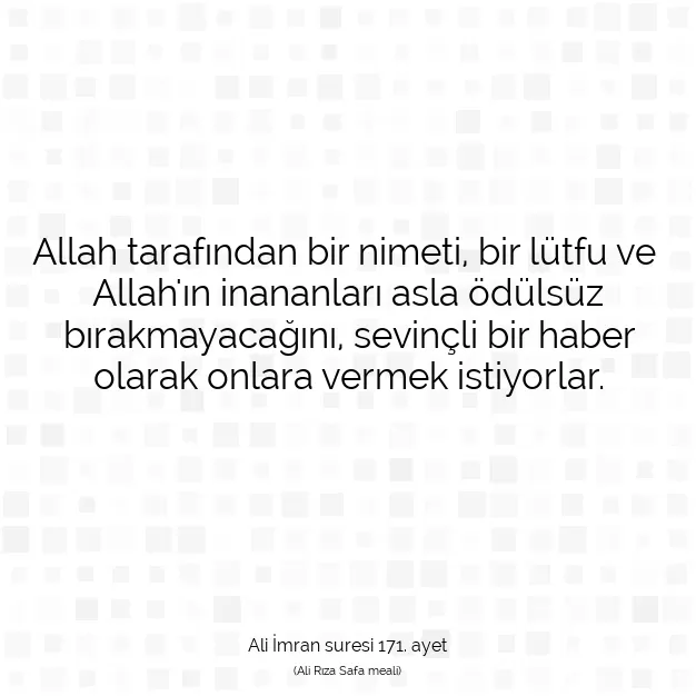 Ayetbul | Kuran Mealleri | Quran | Ali İmran suresi 171. ayet