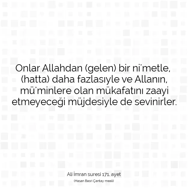 Ayetbul | Kuran Mealleri | Quran | Ali İmran suresi 171. ayet