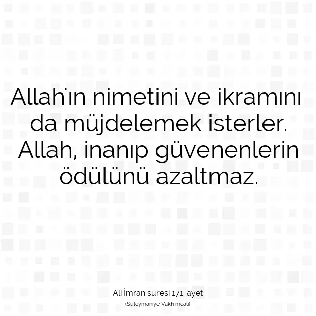 Ayetbul | Kuran Mealleri | Quran | Ali İmran suresi 171. ayet