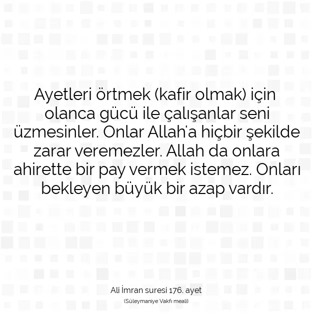 Ayetbul | Kuran Mealleri | Quran | Ali İmran suresi 176. ayet