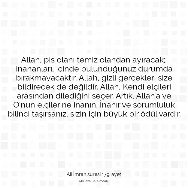 Ayetbul | Kuran Mealleri | Quran | Ali İmran suresi 179. ayet