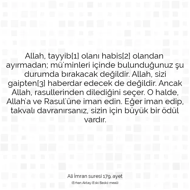 Ayetbul | Kuran Mealleri | Quran | Ali İmran suresi 179. ayet