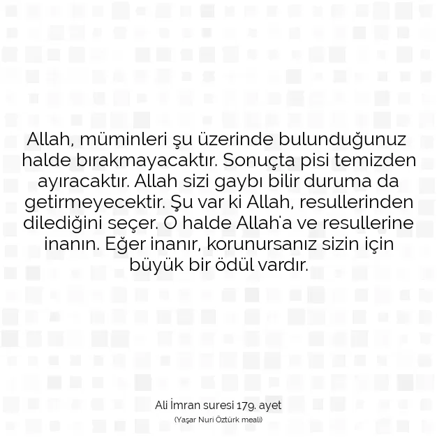 Ayetbul | Kuran Mealleri | Quran | Ali İmran suresi 179. ayet