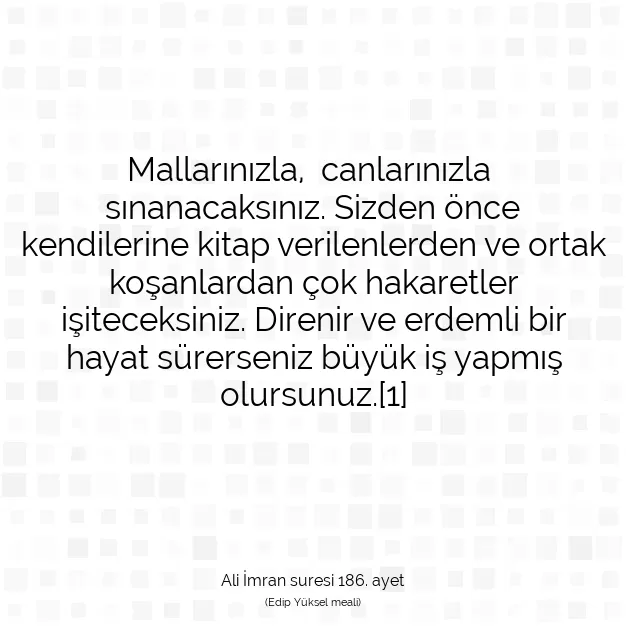 Ayetbul | Kuran Mealleri | Quran | Ali İmran suresi 186. ayet