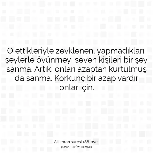 Ayetbul | Kuran Mealleri | Quran | Ali İmran suresi 188. ayet