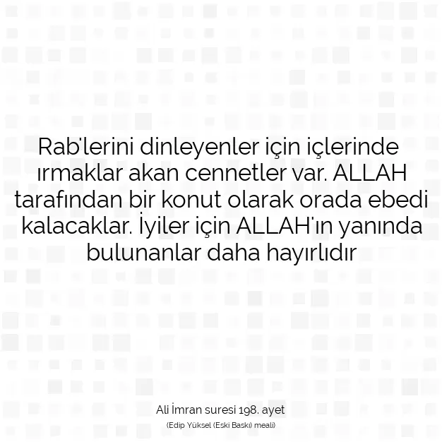 Ayetbul | Kuran Mealleri | Quran | Ali İmran suresi 198. ayet