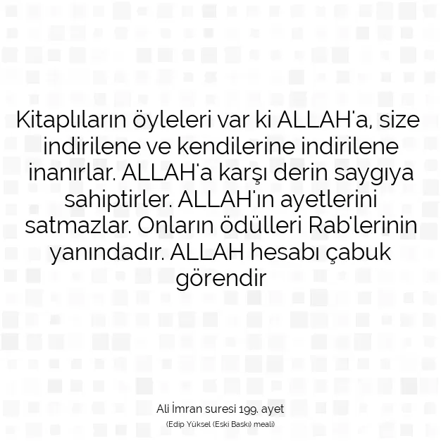 Ayetbul | Kuran Mealleri | Quran | Ali İmran suresi 199. ayet