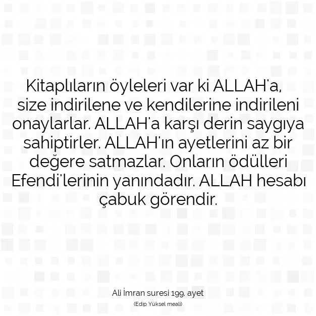 Ayetbul | Kuran Mealleri | Quran | Ali İmran suresi 199. ayet