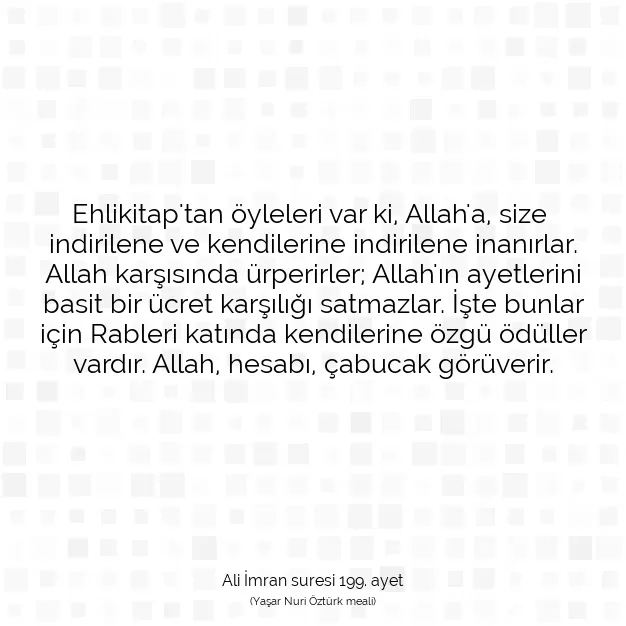 Ayetbul | Kuran Mealleri | Quran | Ali İmran suresi 199. ayet