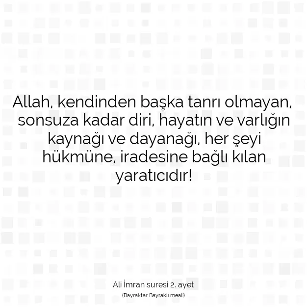 Ayetbul | Kuran Mealleri | Quran | Ali İmran suresi 2. ayet