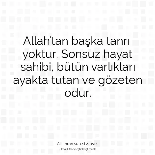 Ayetbul | Kuran Mealleri | Quran | Ali İmran suresi 2. ayet