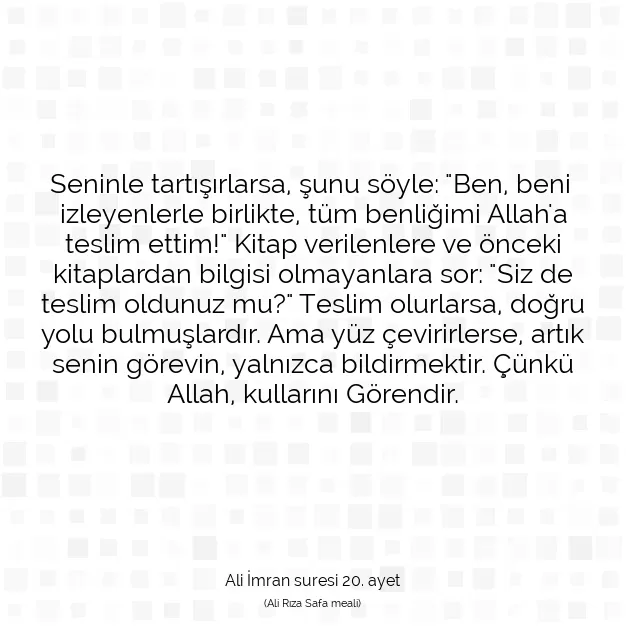 Ayetbul | Kuran Mealleri | Quran | Ali İmran suresi 20. ayet