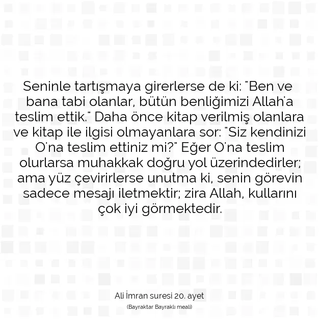 Ayetbul | Kuran Mealleri | Quran | Ali İmran suresi 20. ayet