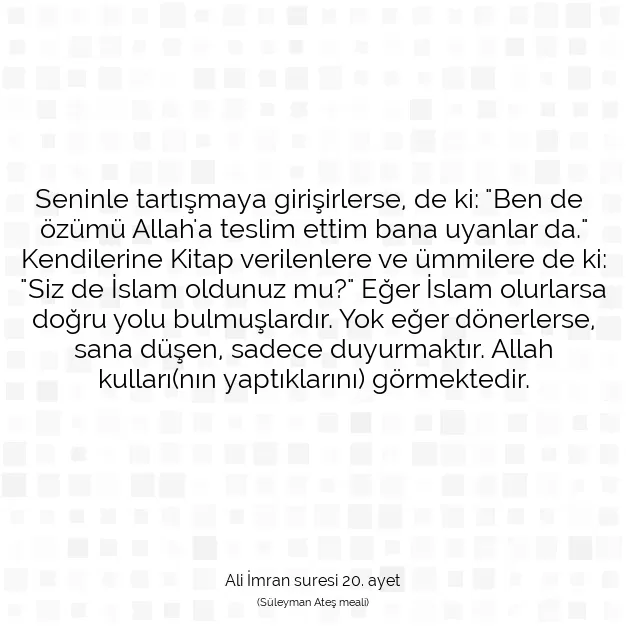 Ayetbul | Kuran Mealleri | Quran | Ali İmran suresi 20. ayet