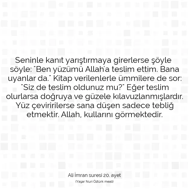 Ayetbul | Kuran Mealleri | Quran | Ali İmran suresi 20. ayet