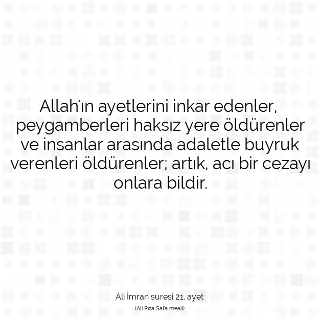 Ayetbul | Kuran Mealleri | Quran | Ali İmran suresi 21. ayet