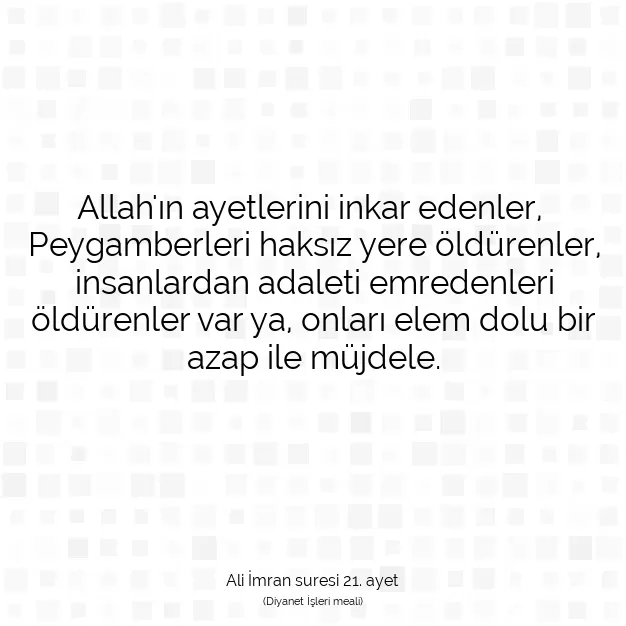 Ayetbul | Kuran Mealleri | Quran | Ali İmran suresi 21. ayet