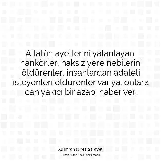 Ayetbul | Kuran Mealleri | Quran | Ali İmran suresi 21. ayet