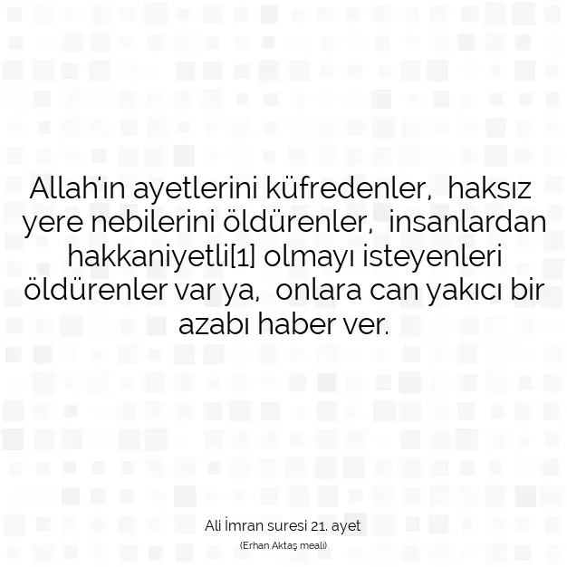 Ayetbul | Kuran Mealleri | Quran | Ali İmran suresi 21. ayet